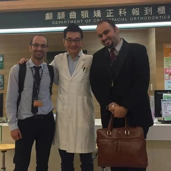 Dr Mohammad with Prof. Eric Liou and Dr Amine Fattal